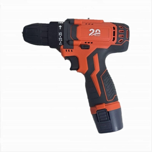 دریل پیچ گوشتی شارژی 12 ولت bist تک باتری برند 20 بیست 2 سرعته پیچ بند ترکمتردار با کیف BMC
