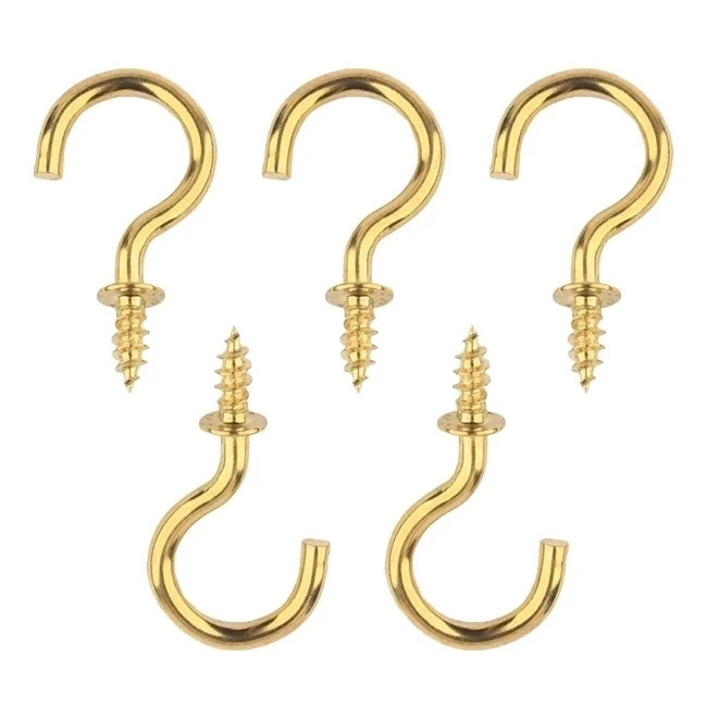 قلاب رزوه طلایی باز - قلاب جا کلیدی کوچک (1 عددی) (ارسال از ابزار حسین 24)