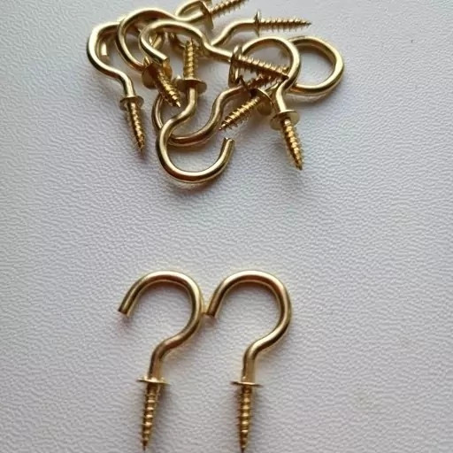 قلاب رزوه طلایی باز - قلاب جا کلیدی کوچک (1 عددی) (ارسال از ابزار حسین 24)