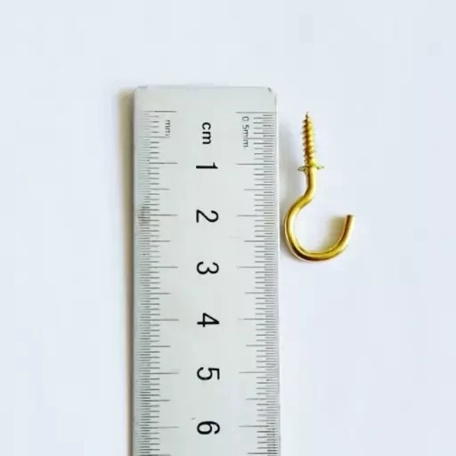 قلاب رزوه طلایی باز - قلاب جا کلیدی کوچک (1 عددی) (ارسال از ابزار حسین 24)