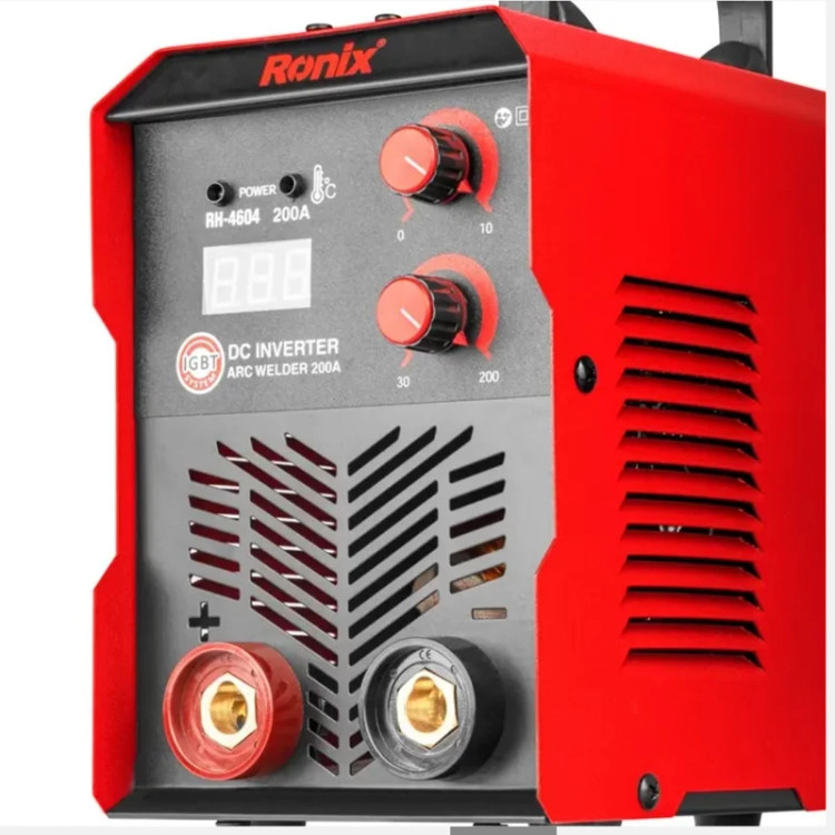 دستگاه جوش اینورتر 200 آمپر چینی 4604 رونیکس همراه با کابل و انبر جوش و 40 ماه گارانتی ronix (ارسال از ابزار حسین ۲۴)