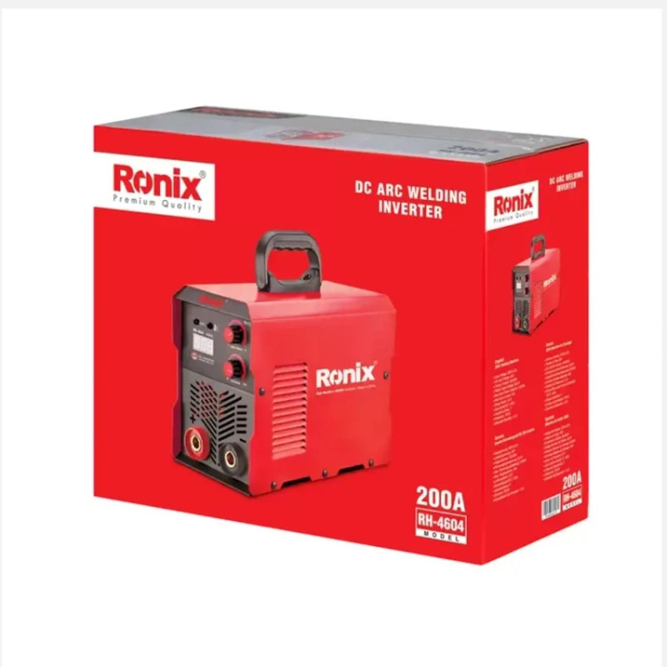 دستگاه جوش اینورتر 200 آمپر چینی 4604 رونیکس همراه با کابل و انبر جوش و 40 ماه گارانتی ronix (ارسال از ابزار حسین ۲۴)