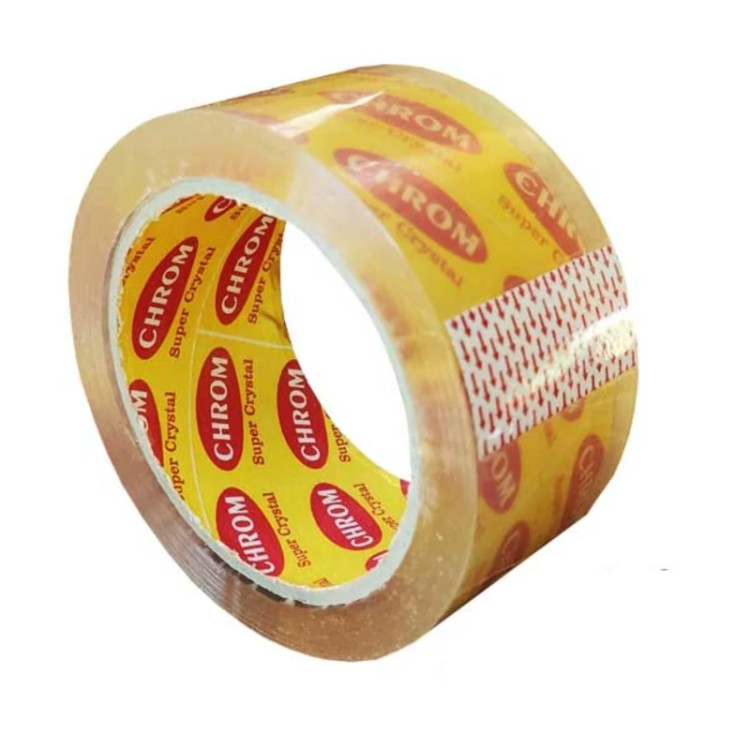 چسب نواری پهن 5 سانتی کریستال 90 یاردی شفاف با کیفیت بالا (عکس نمونه می باشد) (ارسال از ابزار حسین 24)