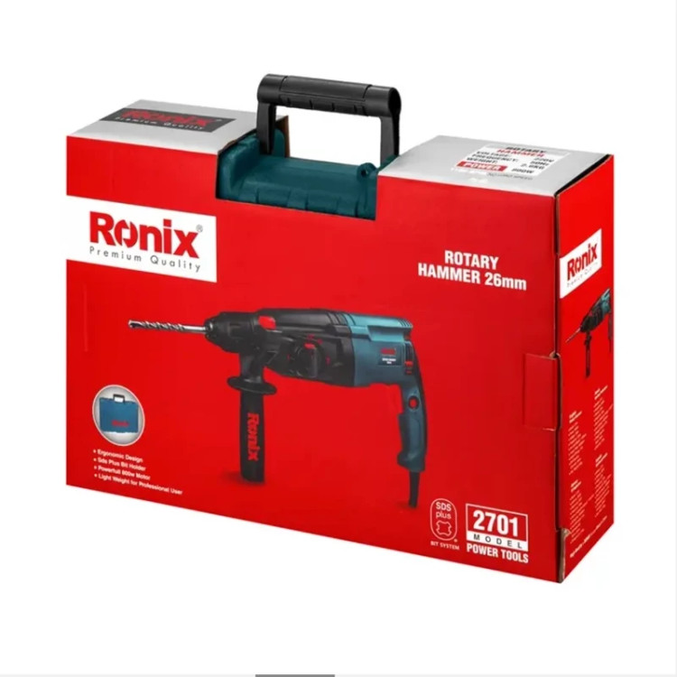 دریل بتن کن سه حالته 2701 رونیکس 26 میلیمتری 800 وات 3 کیلویی چهار 4 شیار با 12 ماه گارانتی ronix (ارسال از ابزار حسین 24)