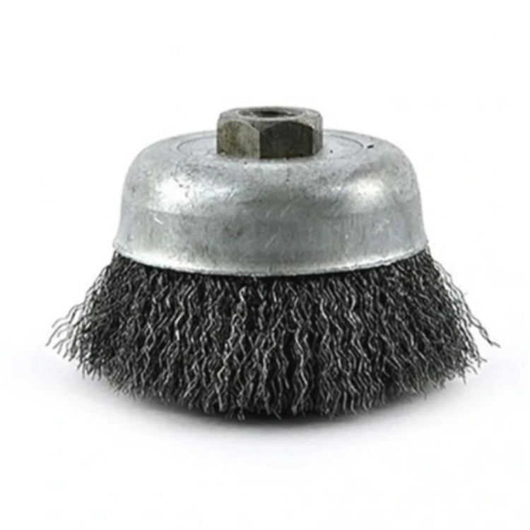 برس فرچه سیمی مینی فرز سایز 75 کاسه ای افشان سیم فولادی - کربلایی - 3 ستاره (ارسال از ابزار حسین 24)