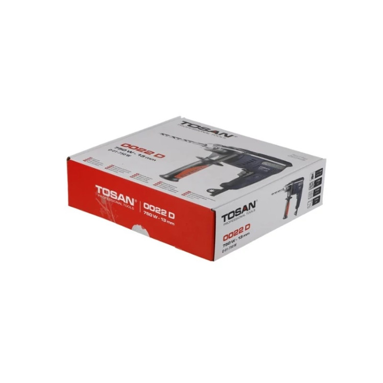 دریل 13 آچاری 0022 D توسن 750 وات با گارانتی tosan (ارسال از ابزار حسین 24)
