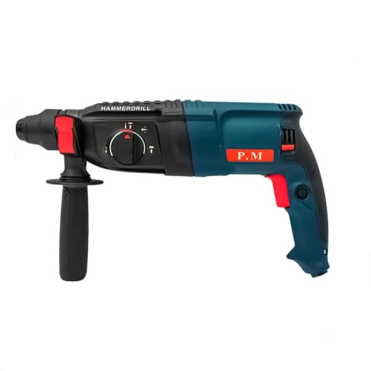 دریل بتن کن سه حالته مدل 11253 پی ام 26 میلی متری 800 وات 3 کیلویی چهار شیار با 12 ماه گارانتی p m (ارسال از ابزار حسین 24)