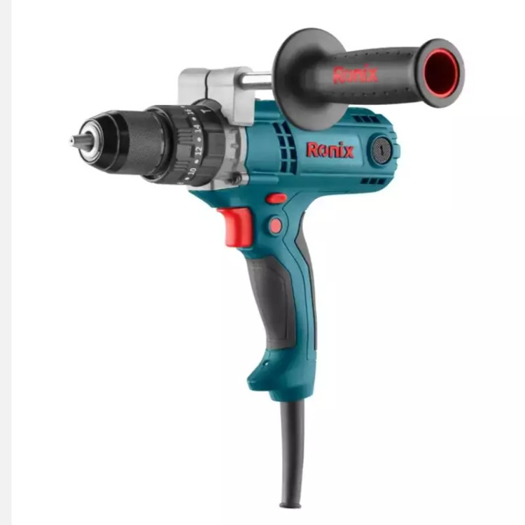 دریل پیچ گوشتی برقی سه نظام 13 فلزی صنعتی چکشی مدل 2520 رونیکس 450 وات با 12 ماه گارانتی ronix (ارسال از ابزار حسین 24)