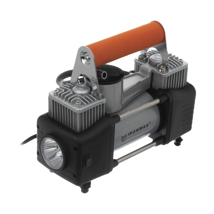 کمپرسور باد فندکی خودرو دو سیلندر آیرون مکس (ارسال از ابزار حسین 24)