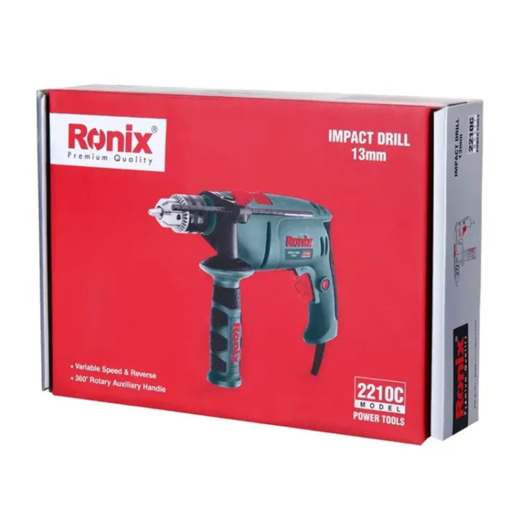 دریل 13 چکشی مدل 2210c آچاری 810 وات رونیکس با 12 ماه گارانتی ronix (ارسال از ابزار حسین 24)
