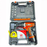 دریل پیچ گوشتی شارژی 12 ولت تک باتری 25 پارچه شرکت آنکور بیست 20 با کیف BMC با لوازم DC 20 (ارسال از ابزار حسین ۲۴)