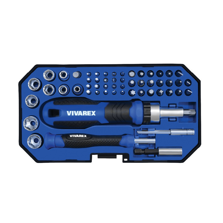 مجموعه ست 55 پارچه ست نوک پیچ گوشتی و بکس ویوارکس مدل VR5565 - SD