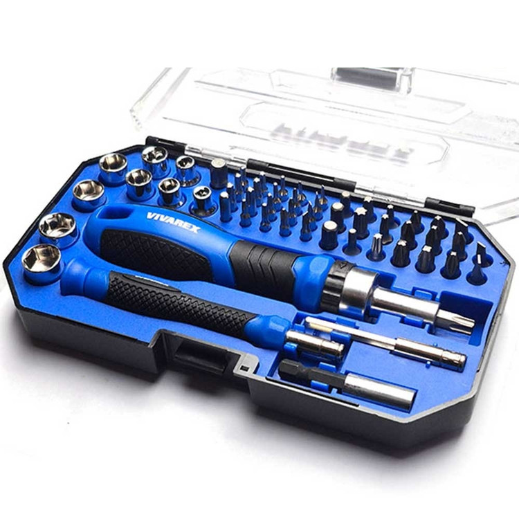 مجموعه ست 55 پارچه ست نوک پیچ گوشتی و بکس ویوارکس مدل VR5565 - SD