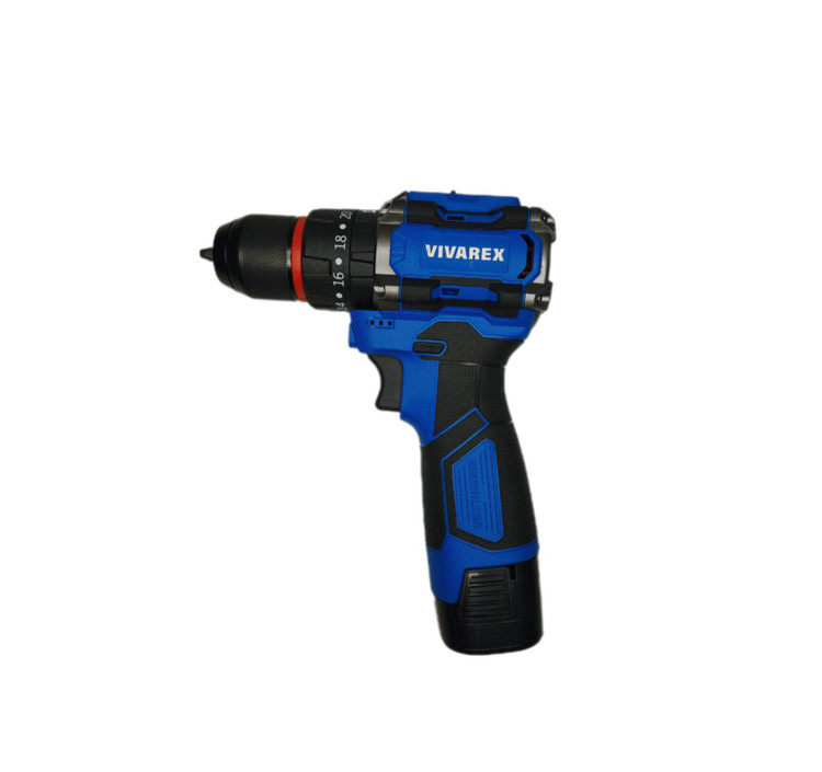 دریل پیچ گوشتی شارژی 16.8 ولت با لوازم ویوارکس چکشی . براش لس . سه نظام فلزی . ترکمتر دار 2 باتری VR1610 (ارسال از ابزارحسین 24) کپی