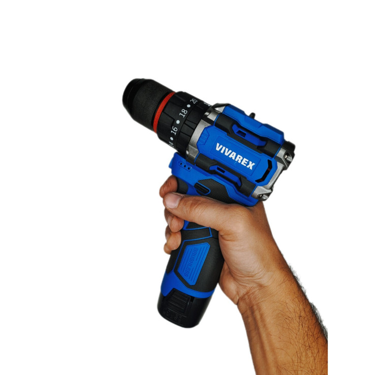 دریل پیچ گوشتی شارژی 16.8 ولت با لوازم ویوارکس چکشی . براش لس . سه نظام فلزی . ترکمتر دار 2 باتری VR1610 (ارسال از ابزارحسین 24) کپی