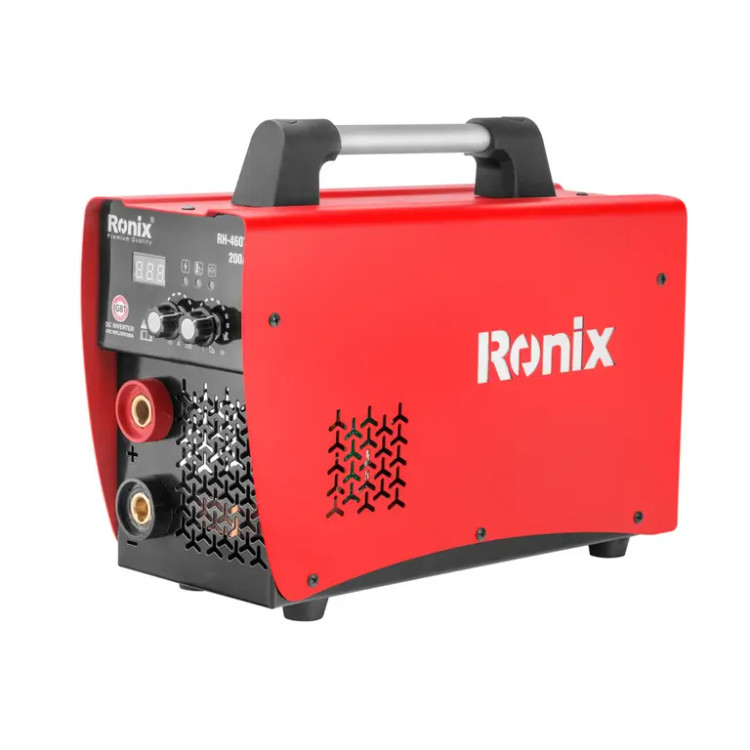 دستگاه جوش اینورتر 200 آمپر ایرانی 4607 رونیکس همراه با کابل و انبر جوش و 40 ماه گارانتی Ronix (ارسال ابزار حسین ۲۴)