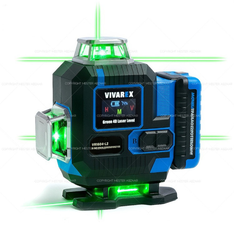تراز لیزری چهار 4 بعدی ویوارکس 16 خط مدل VR1604-L2 نور سبز 360 درجه ( ابزار حسین ۲۴)